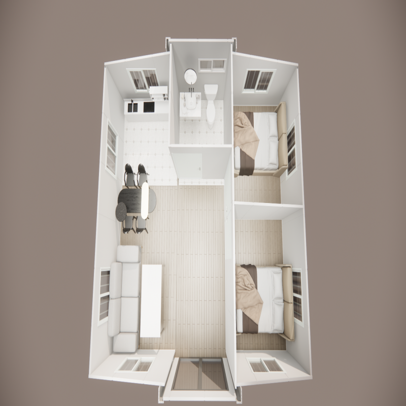 White or Customized Color Steel Prefabricated House Expandable Container Modular Home
