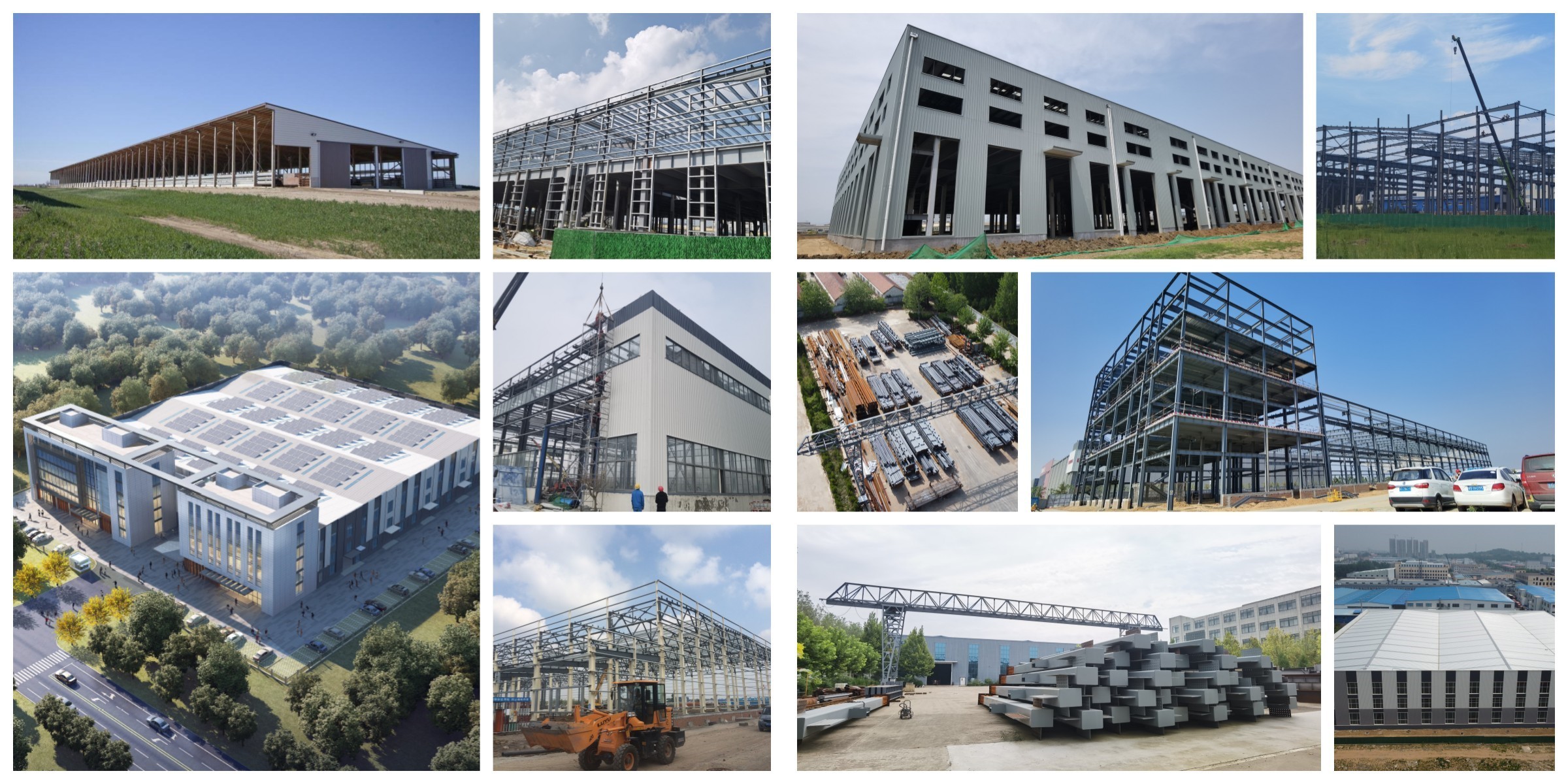 Portal Frame Prefab Pre Assembled Steel Workshop Building Storage Garage Hot Rolled Section Construction