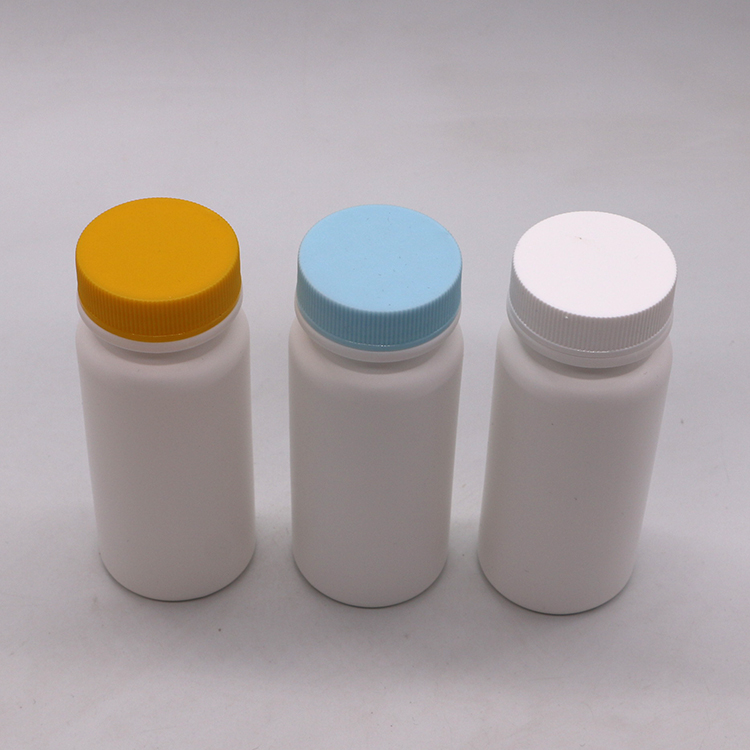 Collar Material HDPE 120ML White Plastic Bottle for Pill Vitamin Capsule 120CC Empty