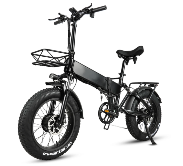 Disc Brake 1000W Electric Folding Bike 48V 17Ah 7 Speed City Fat Tire E Bike