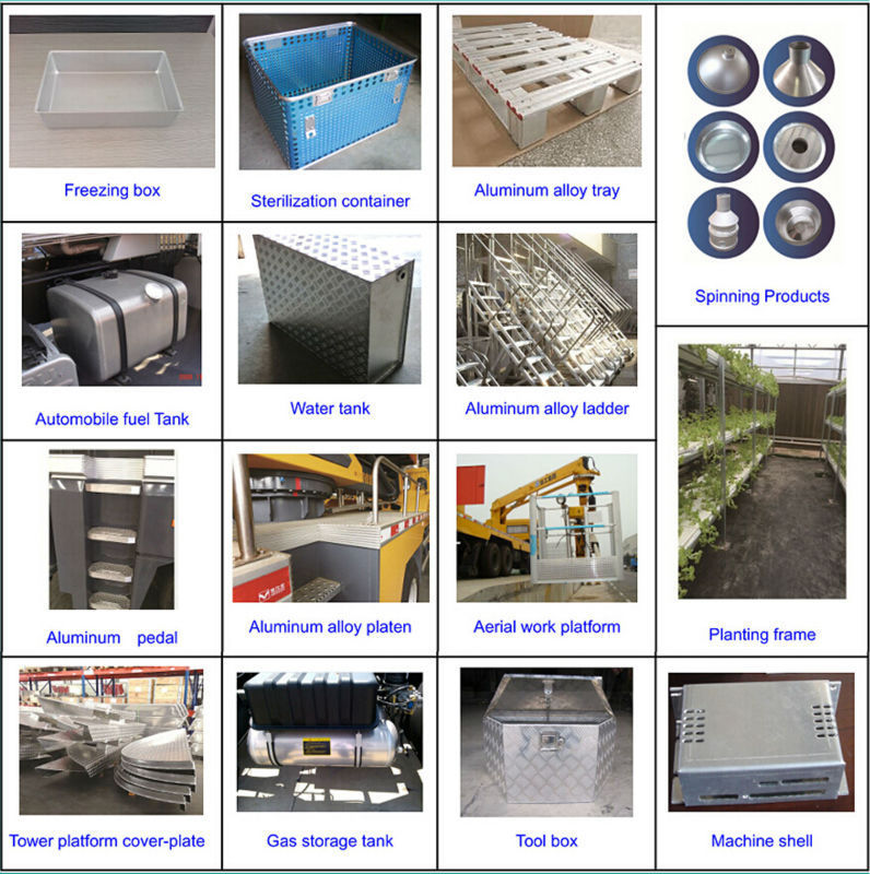 Aluminum plate tool box with handle