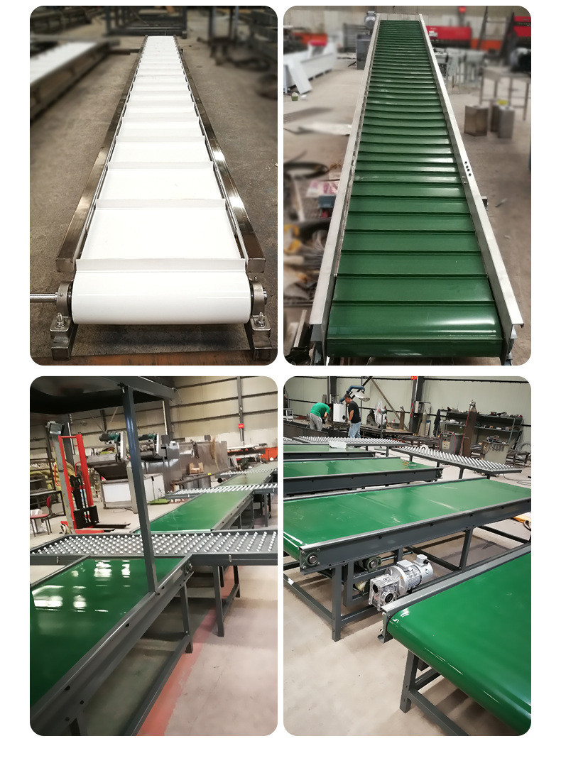 PVC Conveyor Assembly Line Fire Resistant Flat Belt Conveyor