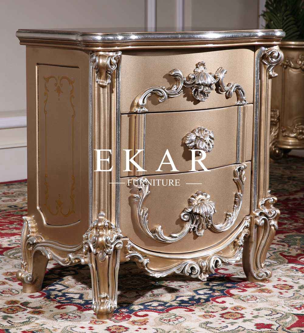 Bedroom Ash Wooden Nightstand Side Table With One Drawer