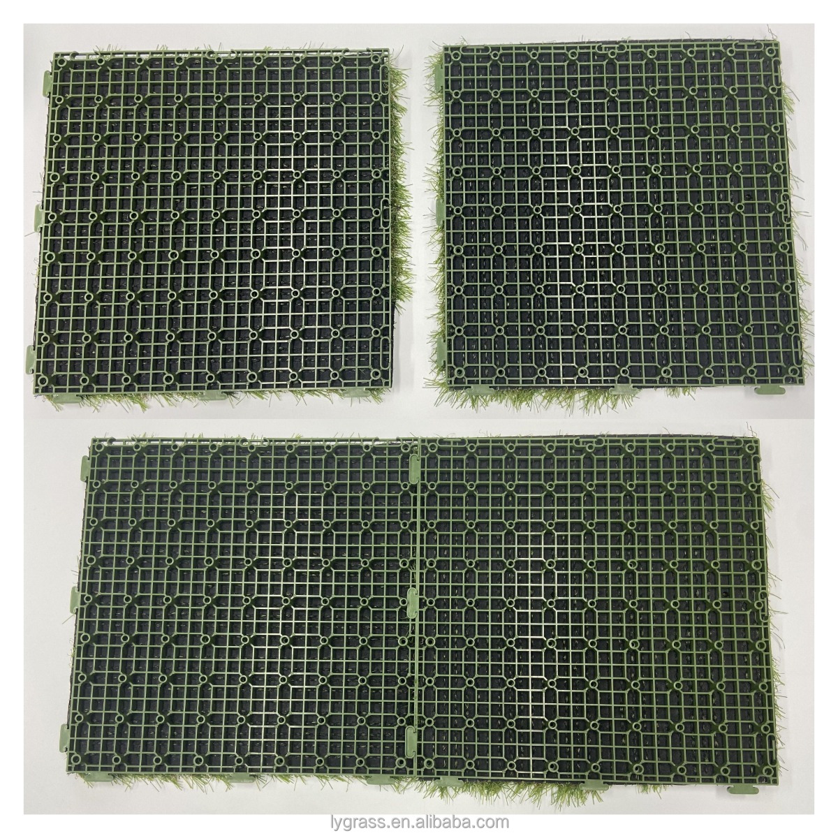 18mm 50mm Artificial Putting Green 30x30 Interlocking Grass Deck Tiles