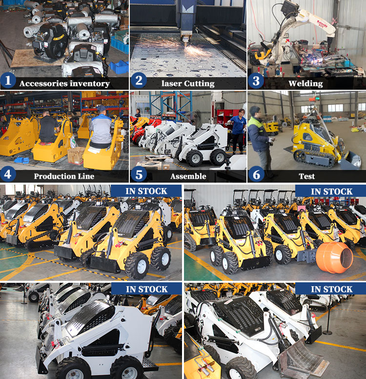 0-6km/h Working Speed Mini Skid Steer Loader with Epa Engine and 1000kg Rated Loading