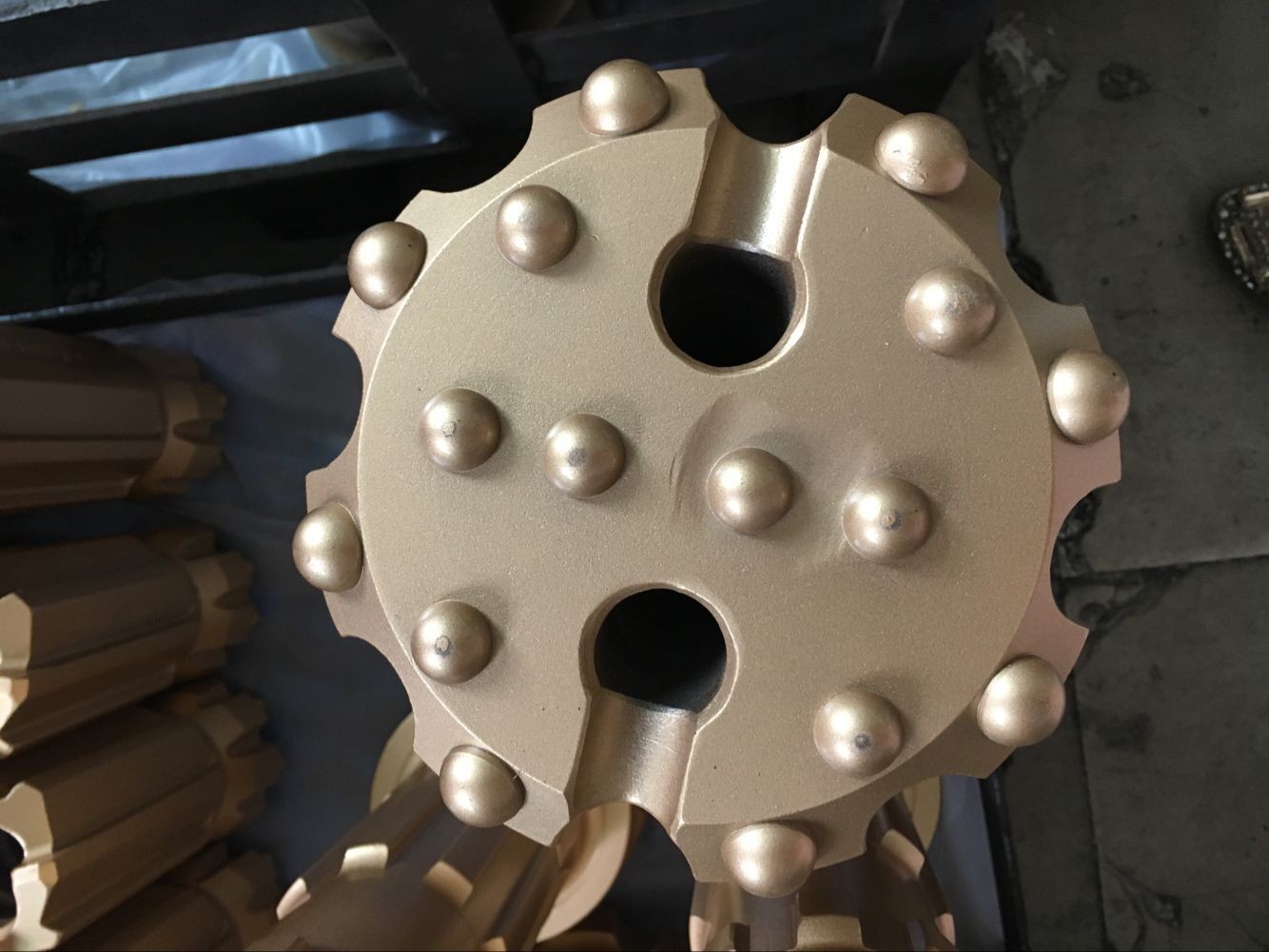 Yellow 6 Inch High Pressure DTH Drill Bits For Mining / Well Drilling