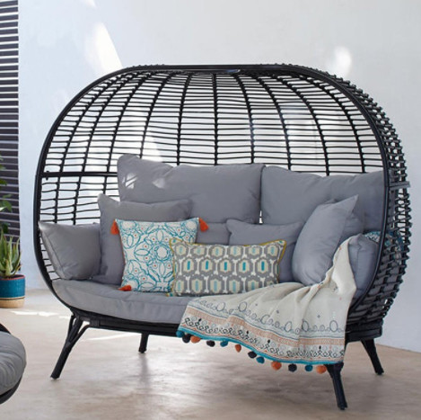 Patio Outdoor Indoor Garden PE Rattan Swing Chair For Hotel Garden Furniture Egg