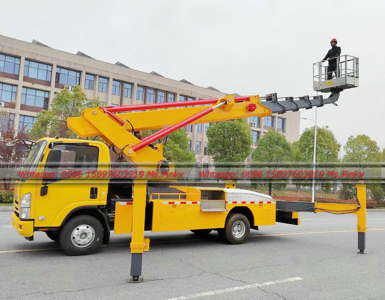 ISUZU ELF Euro 5 Aerial Working Truck 22M 26M 28M 33M 36M ISUZU Aerial Manlift Platform Truck Bucket Aerial Working Car for Sale