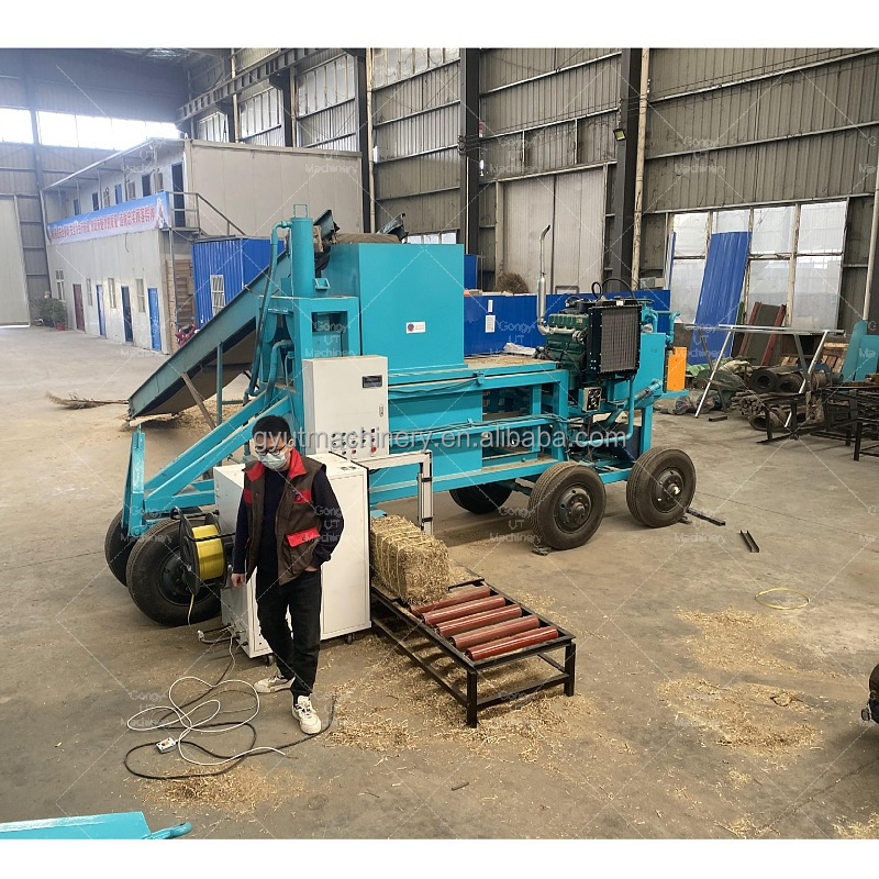 500-700KG Hay Bale Compactor Alfalfa Baling Machine with Video Technical Support
