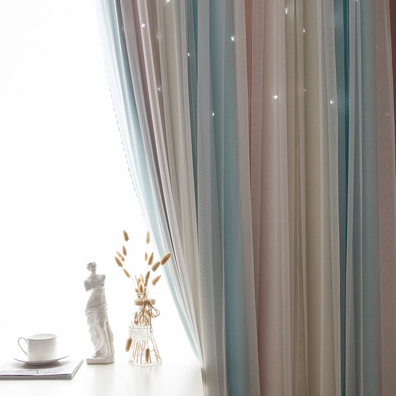 Lightweight Curtain Sheer Fabric Pinstripe Drapery Linen Flame Retardant