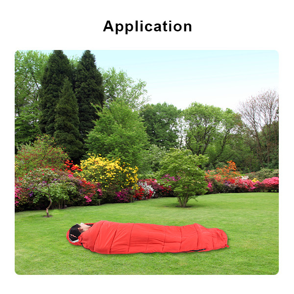Red Adult Mummy Camping Sleeping Bags Ultralight Sleeping Bag With Fine Grid Fabric
