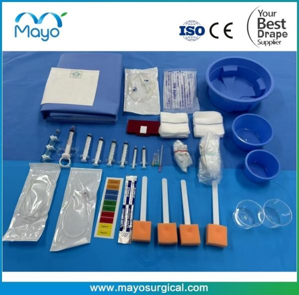 SMS Radial Femoral Angiography Drape Kits With Angio Drapes 4 Hole Self Times 5