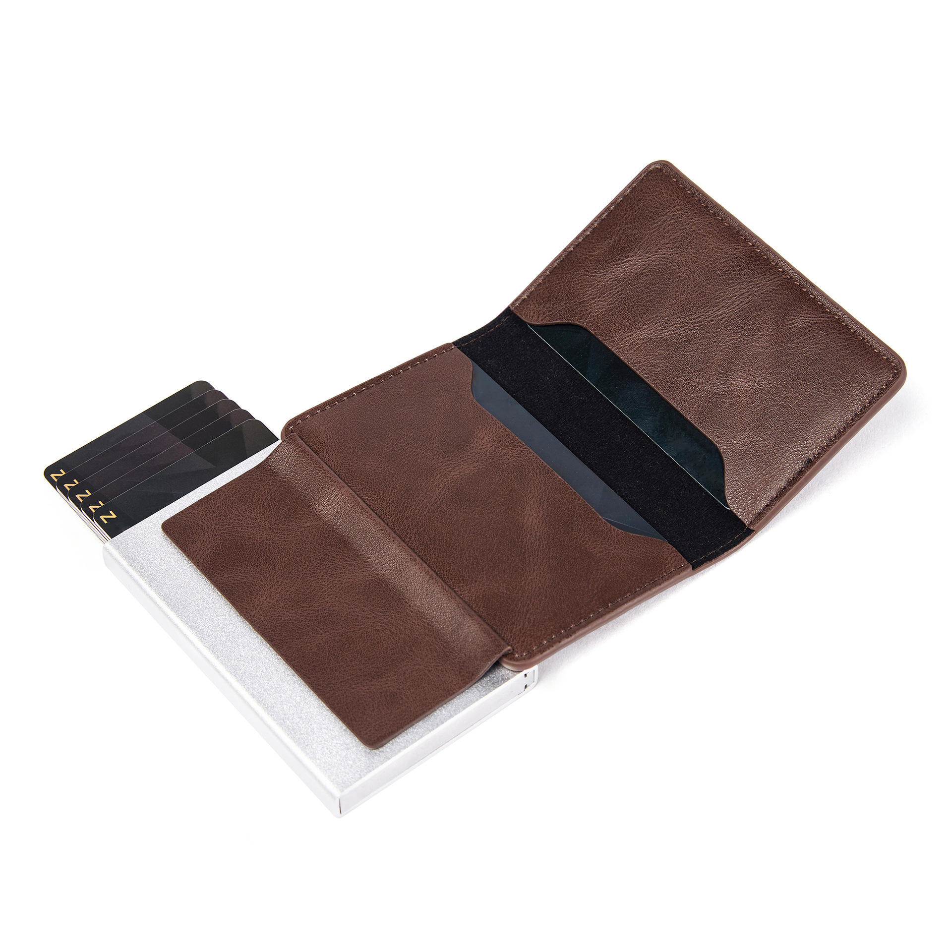 2024 Design PU RFID Aluminum Alloy Anti-theft Credit Card Holders Wallet for Your Needs
