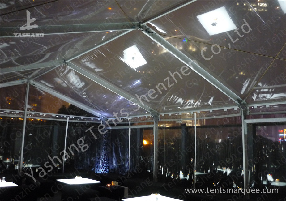 Waterproof Outside High Strong Framed tent with clear roof , clear top wedding tent