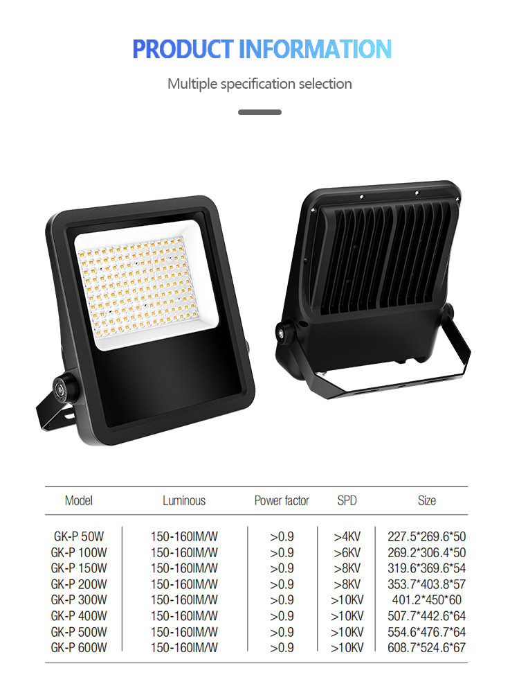 KCD 30w 50w 100w 150w 300w Projectors Security Stadium Garden Outdoor 12v SMD Smart New RGB LED Floodlight Flood Lights
