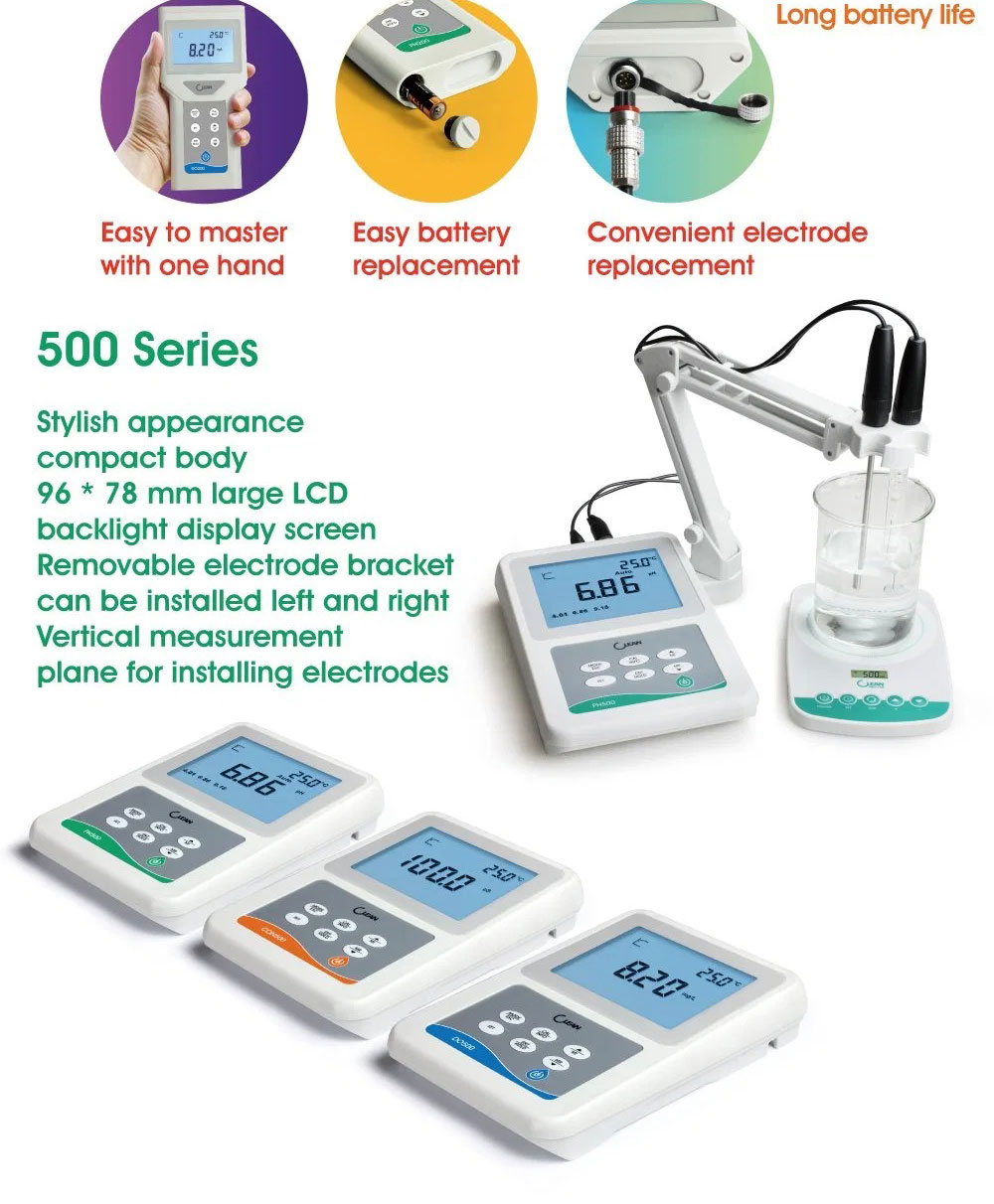 Professional Water pH Device with High Accuracy and -10.0°C-110.0°C Temperature Range