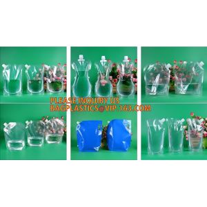 Reusable Stand Up Plastic Custom Liquid Fruit Juice Drink Packaging Spout Pouch