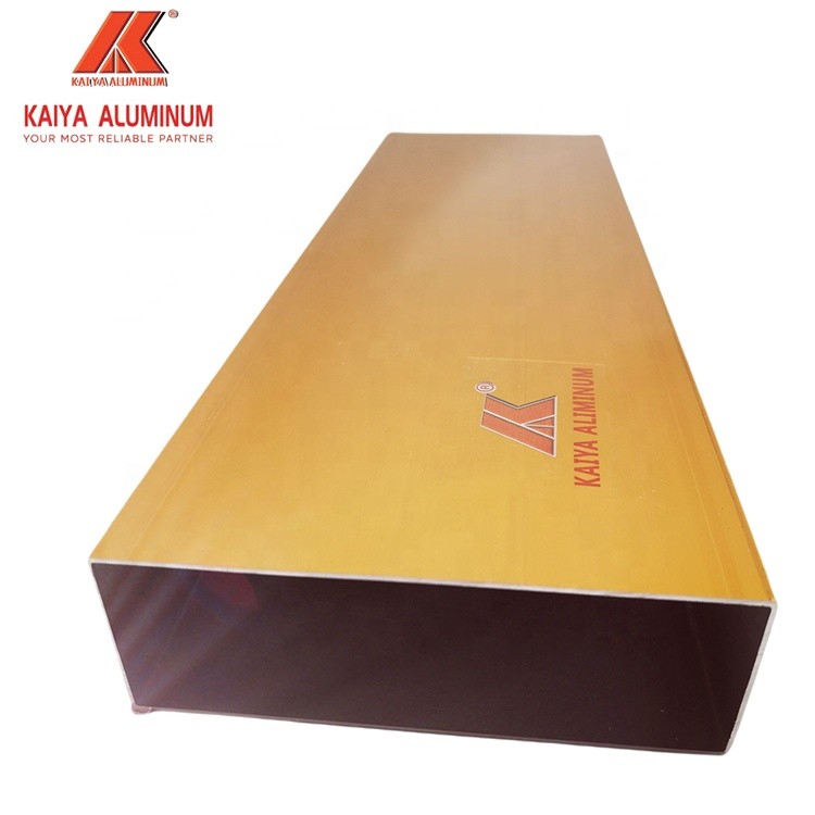 Gold Electrophoresis Extruded Aluminum Profiles T3 PVDF Finish