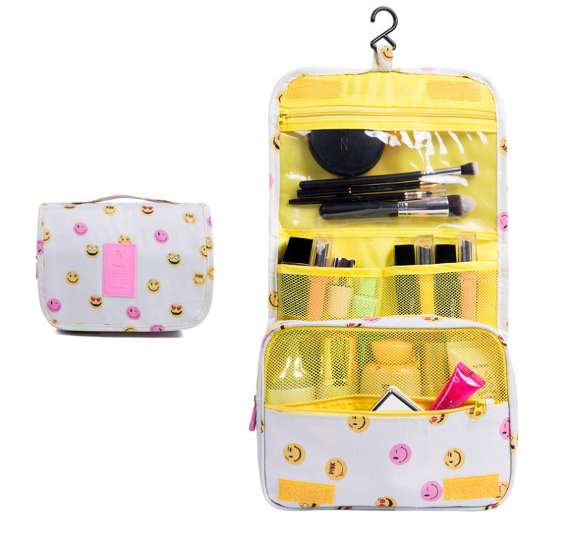 Custom Waterproof Folding Large Capacity Toiletry Hanging Makeup Bag