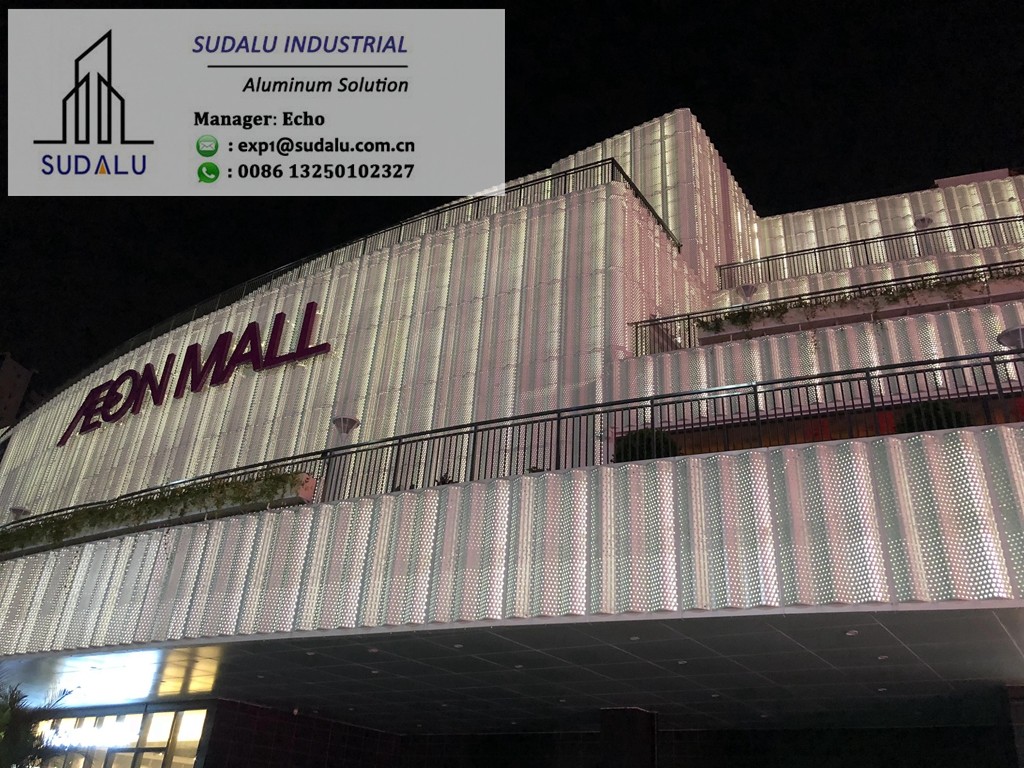 SUDALU Aluminum Perforated Facade Cladding Wall Panel Extrior Decoration Metal Panel