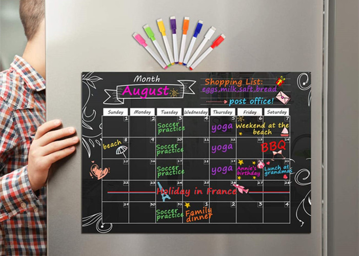 High Quality Chalkboard Length 17" Magnetic Fridge Calendar Magnetic Day Planner For Time Management