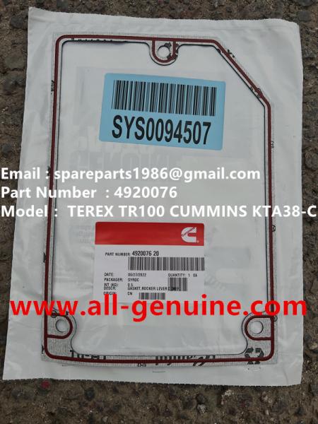 4920076 GASKET TEREX CUMMINS DUMP TRUCK TR50 TR60 TR100 TR70 MINING HAULER OFF