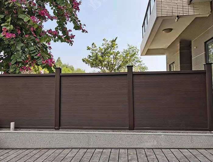 Dark Gray Wood Plastic Composite Panel Outside Courtyard Pergola Board Partition 170x24mm