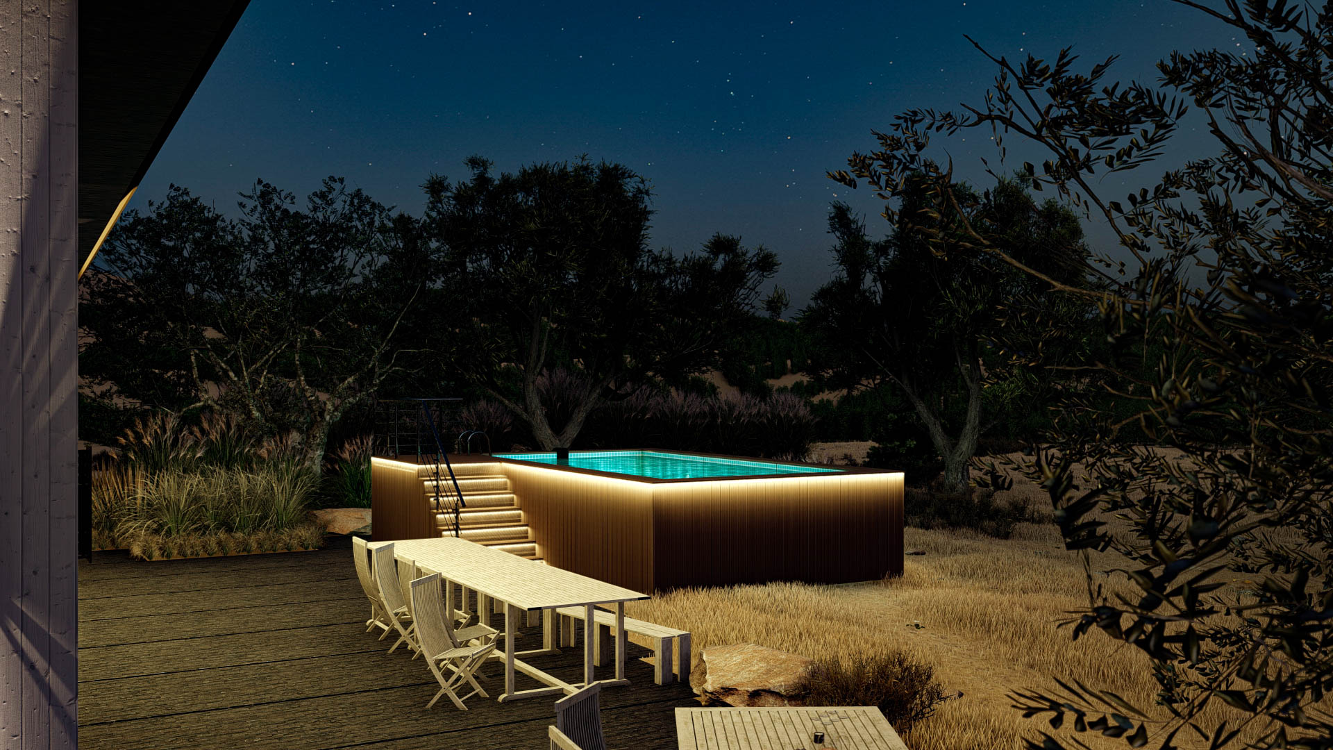 Ground Container Pools Prefab Swimming Pool Made of Composite Steel Plate and FRP