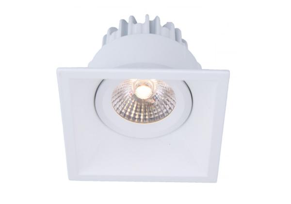 8W 10W Non-flicker Square anti-vertigo spot downlight, IP54 dimmable ceiling