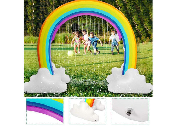 Home Backyard Waves Inflatable Rainbow Arch Sprinkler For Kids