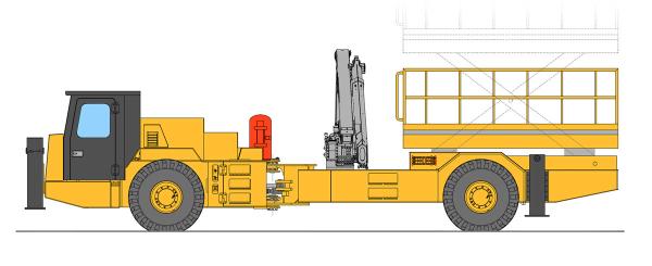 Scissor Style Underground Mining Vehicles , Lifting Equipment For Underground