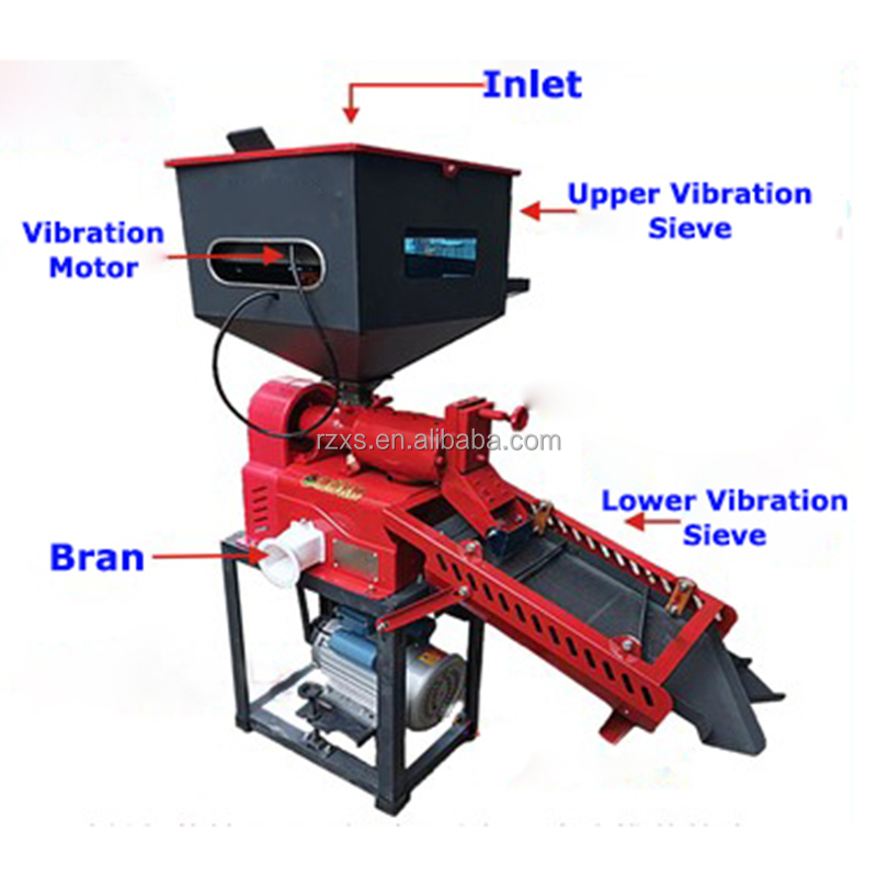 Modern Laboratory Electric Auto Small Mini Rice Milling Machine with 180kg/h Capacity