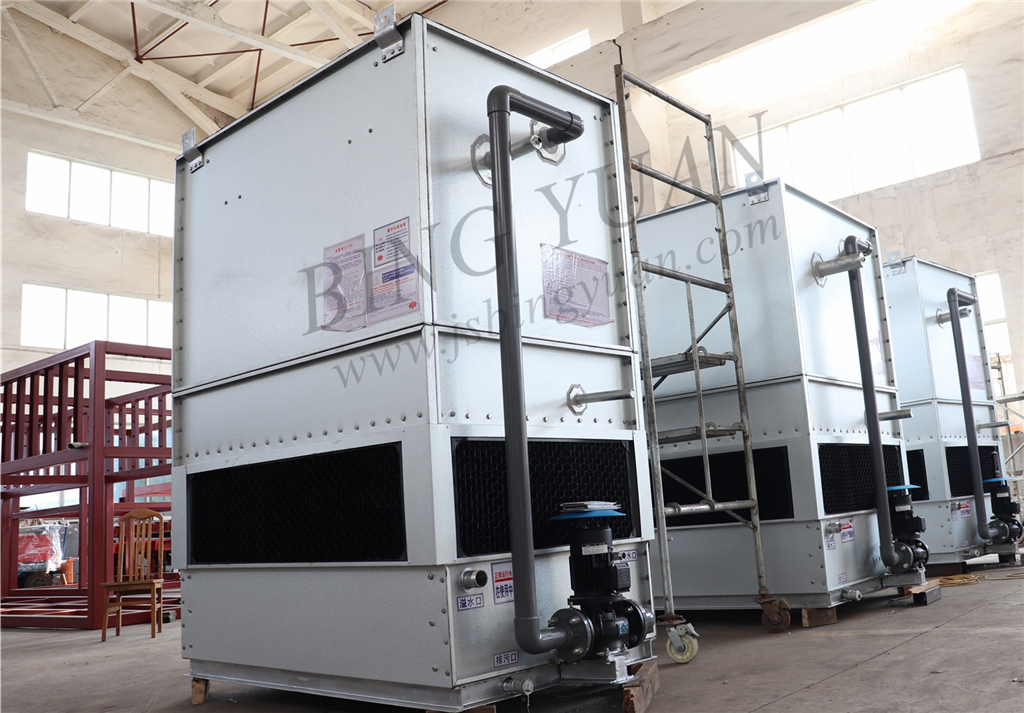 1.5KW 380 Volt Evaporative Condenser Chiller , Chiller Cooling Tower