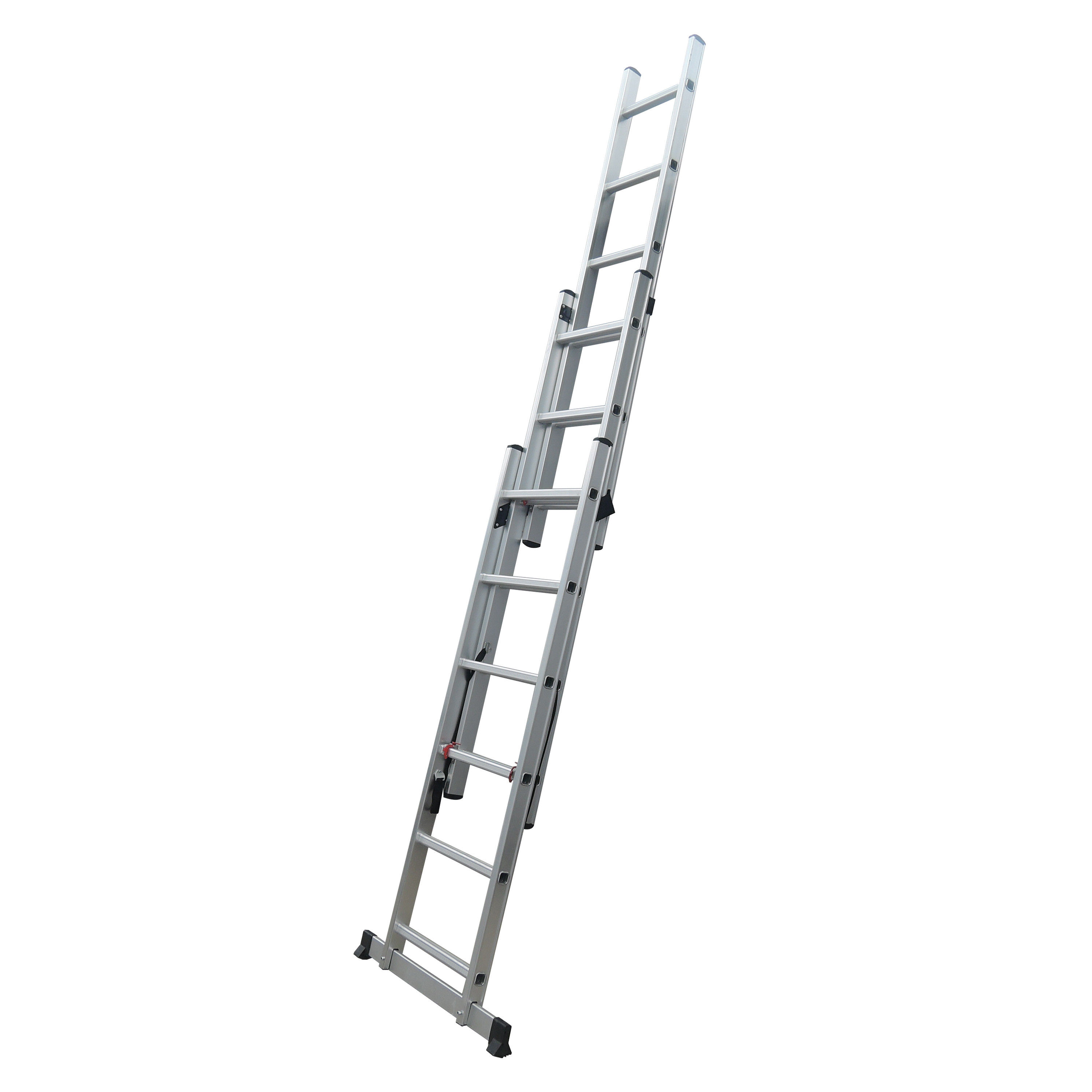Robust Strength Aluminum Extension Ladder 3x6 With Non Marring Feet