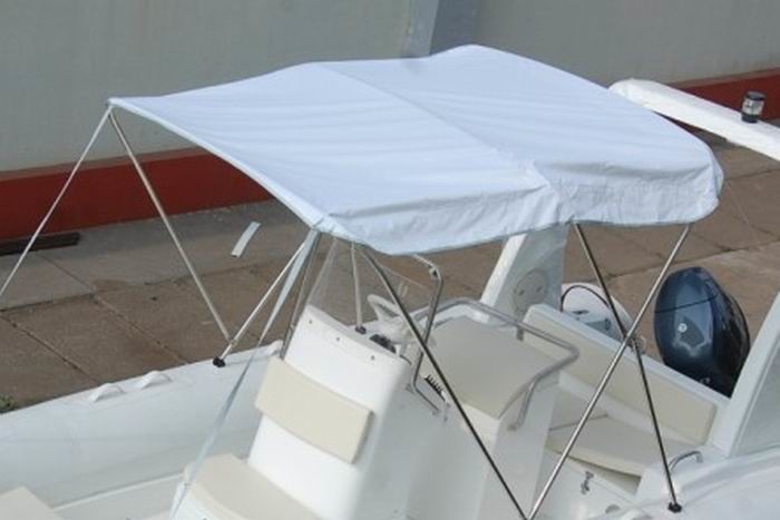 316 SS Frame Sailboat Bimini Top , Pontoon Boat Bimini Top For Family Traveling