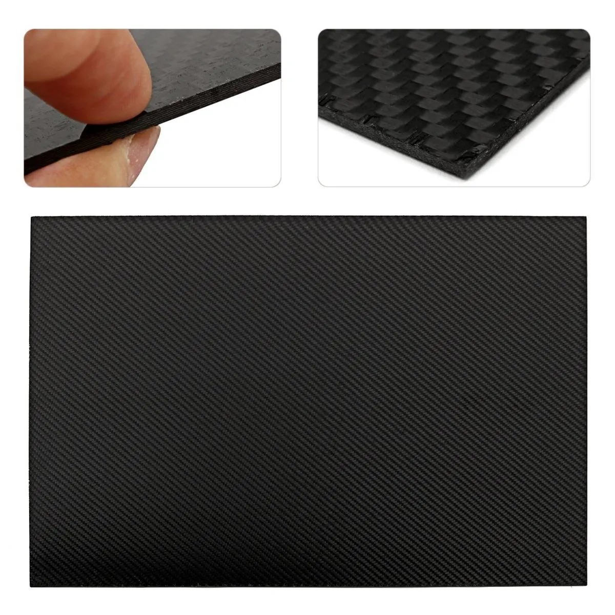 Plain Weave Carbon Fiber Sheets 0.5mm 1mm 1.5mm 2mm 2.5mm 3mm 4mm