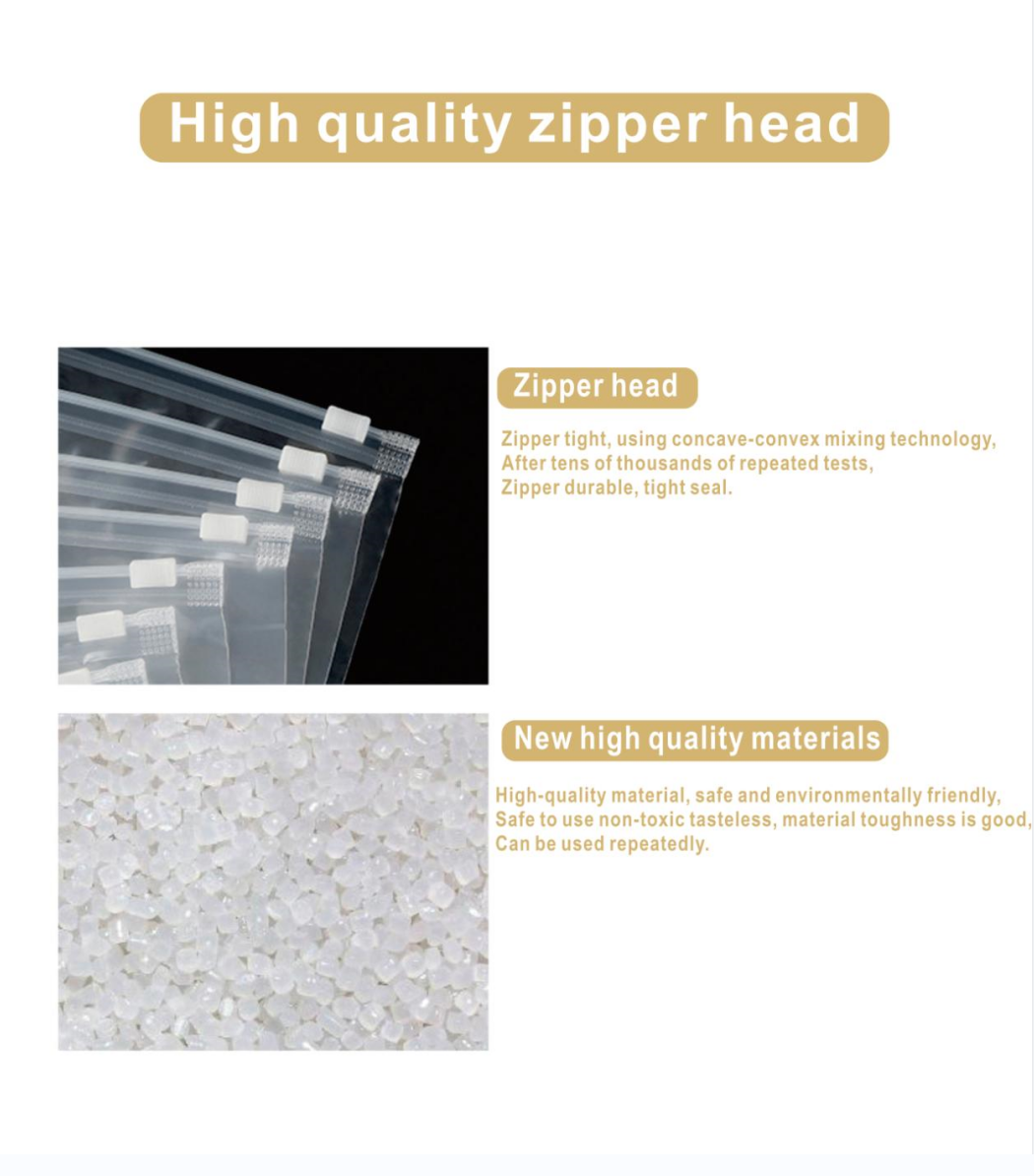 LDPE CPE/EVA/PVC Eco-friendly Zip Lock Clothing Plastic Zipper Bag with Venting Hole
