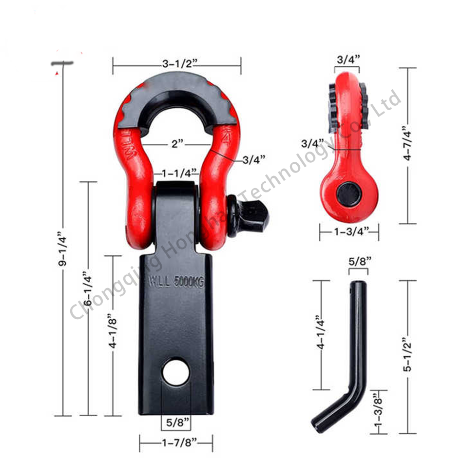 Heavy Duty G209 Screw Pin Bow Shackle Steel 3/4 Inch for Heavy Industry Applications