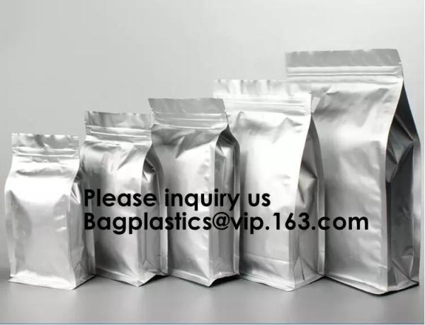 Aluminum Foil Stand Up Packaging Bags Mylar Airtight Zipper Pouches Smell Proof