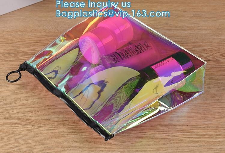 Zipper Lock,Easy to open and reclosable, packaging your cosmetics and grocereies, Colorful holographic,safety,waterproof