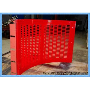 Round Hole Mining Screen Mesh Polyurethane Material Red Color For Cement Plants
