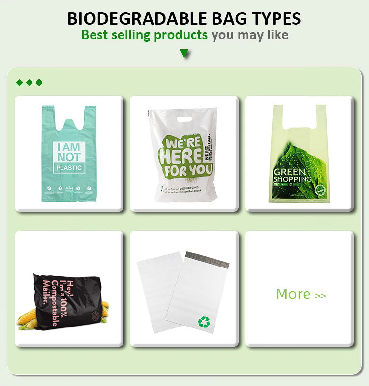 Wholesale 100% Biodegradable Compostable En 13432 Corn Starch Pla Eco-Friendly Carry Plastic T-shirt Bags For Supermarket
