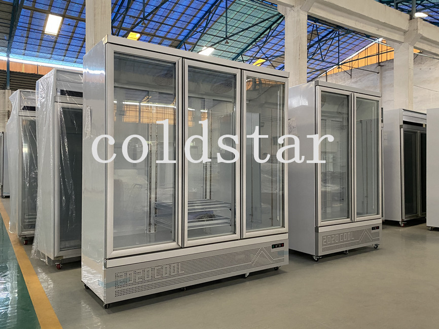 Fresh Keeping Commercial Glass Door Drink Refrigerator Promotional Customized Fridge Display Cooler
