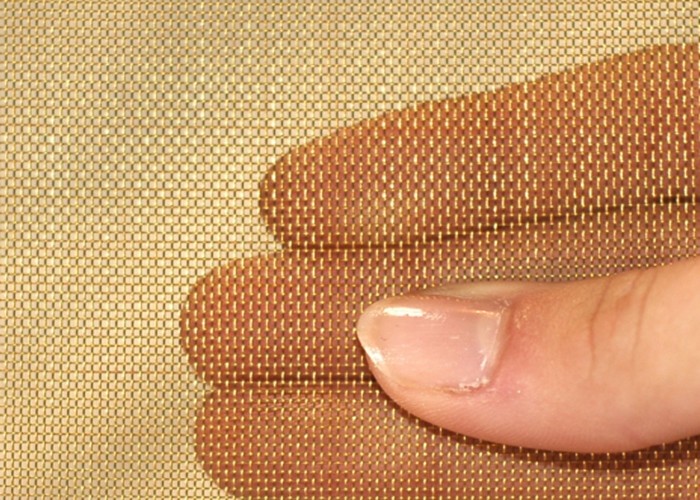 Woven Type Brass Wire Mesh Screen Square Hole 1m Width For Liquid Filter