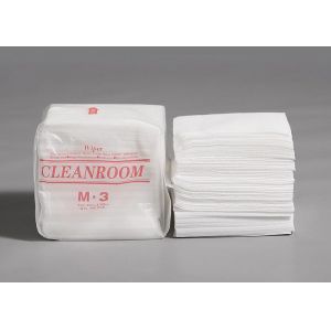 China 9x9 Inch White Dry Polyester Cleanroom Wipes For Labs on sale