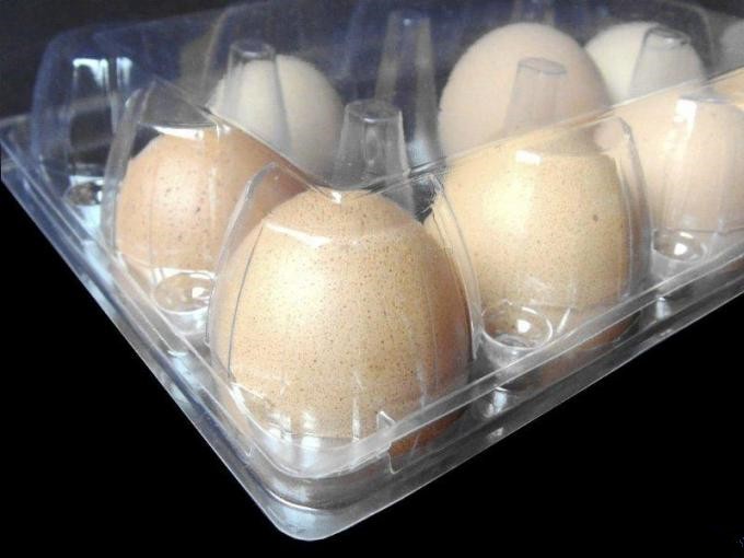 15packs Disposable PET Clear Plastic Egg Tray 71mm Square Egg Tray Holder