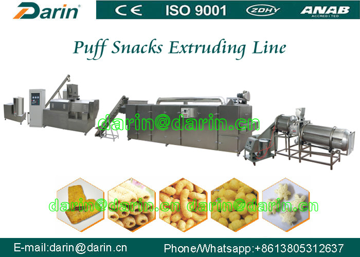 Darin Corn Puff Snacks Extruder Machine 304 Stanless Steel with CE Certification