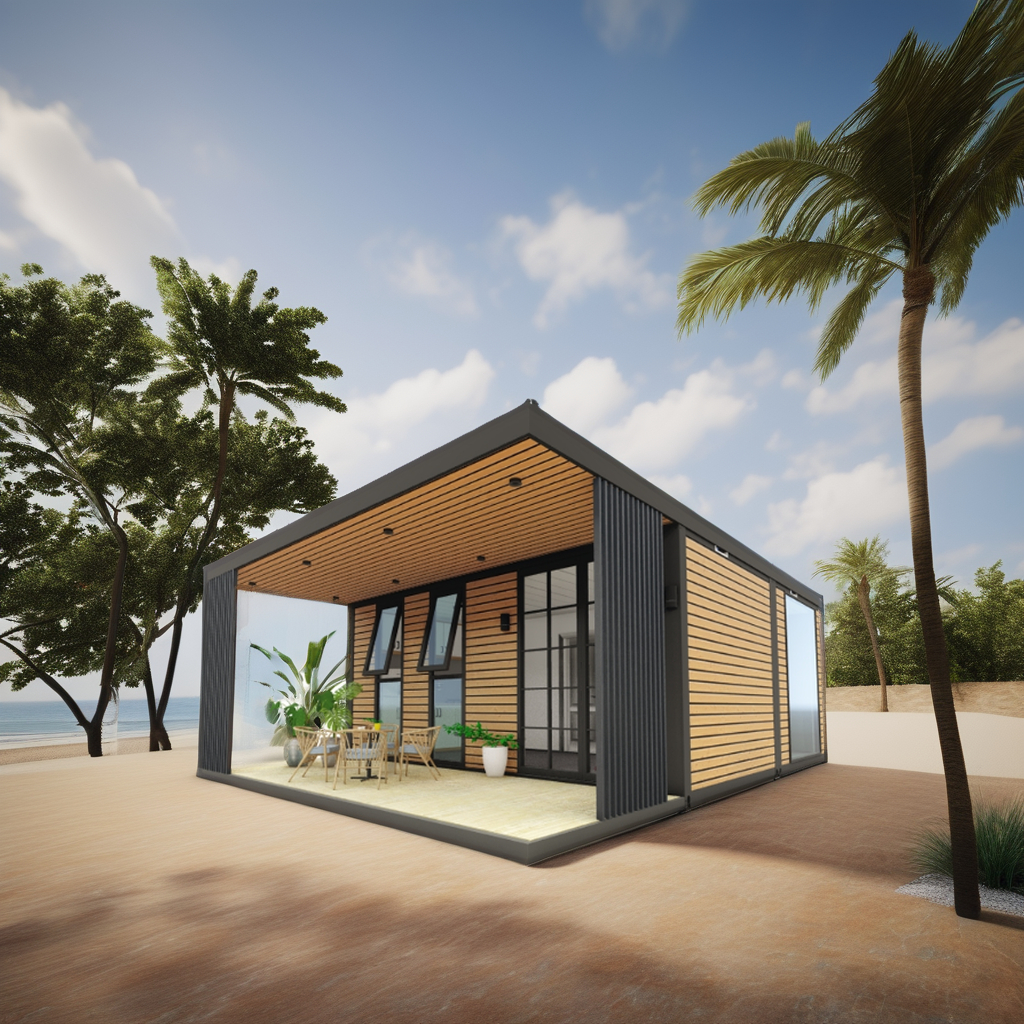 40ft Large Container House for Hotels and Countryside Resident Log Prefabricated Steel Workshop/Classroom Sandwich Panel