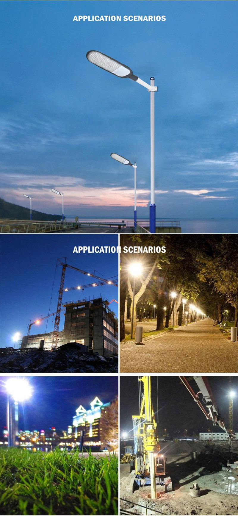 AC LED Chip Flood Smart Street Light Customizable Led Street Lamp 100w 200w 300w