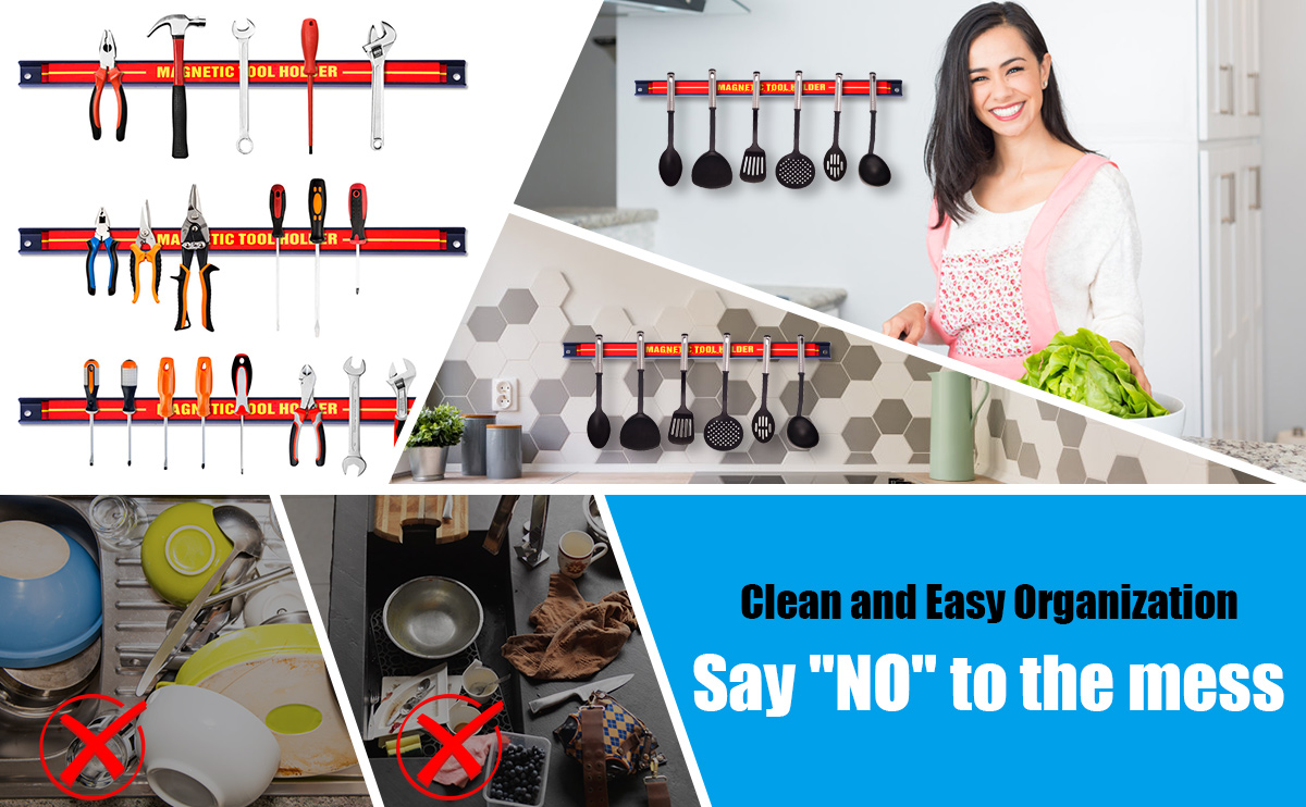 Alloy Steel Magnetic Tool Holder Strip for Easy Organization and Quick Access to Tools